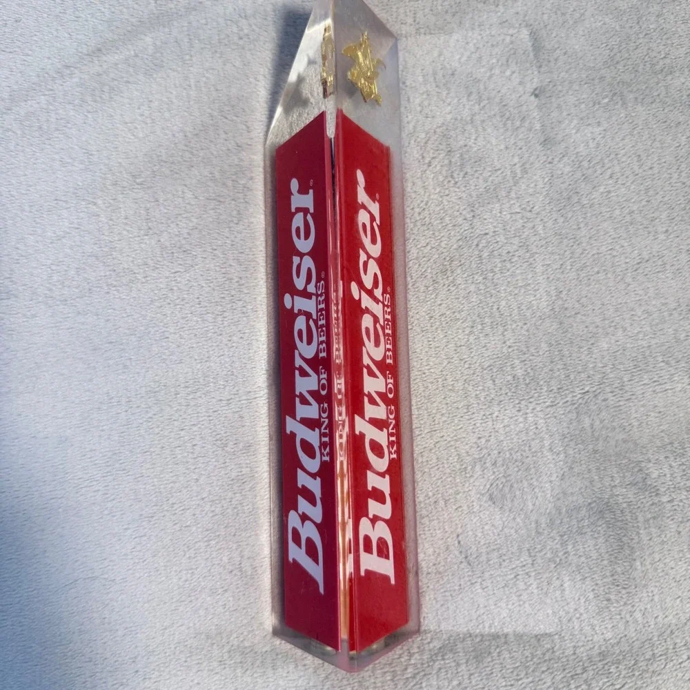 Vintage Budweiser Obelisk Lucite‎ Tap Handle Eagle A King Of Beers 8